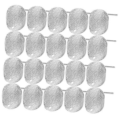 VALICLUD 30 Stück Teiliges Diy Ohrstecker Silber Mattierte Ohrstecker Rohlinge Für Schmuckherstellung Leicht Und Langlebig Für Basteln Und Selber Machen von VALICLUD