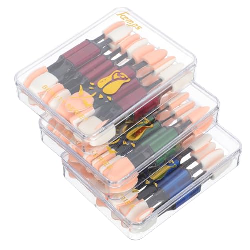 VALICLUD 30 Stück Teiliges Dual End Lidschatten Praktische Hautfreundliche Schwammsticks Gleichmäßige Make Up Anwendung Geeignet für Mädchen Make Up Zubehör Zufällige Farbe von VALICLUD