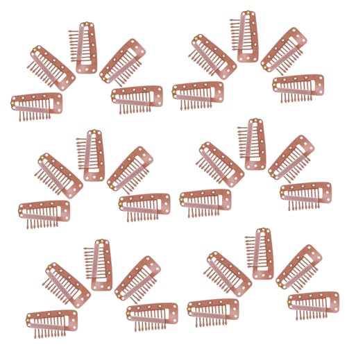 VALICLUD 30 Stück Teiliges Perückenklemmen Metall Haarclips mit Mehrzahn Design Stabile Befestigung für Haarverlängerungen und Perücken Einfach zu Tragen Verdeckt und Sicher für Damen von VALICLUD