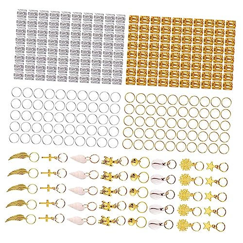 VALICLUD 305Stücke Dreadlock Haar Zubehör Satz Haarschmuck Ringe für Dreads Metall Haarspangen Dekorative Haar Ringe Zubehör für Festivals und Partys von VALICLUD