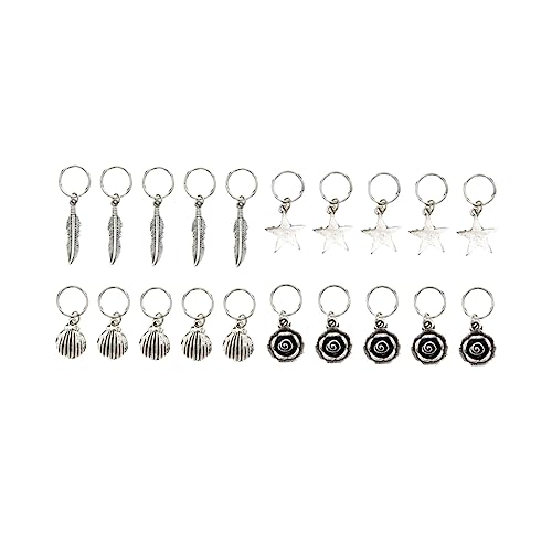 VALICLUD 35stücke Metall Runde Dreadlocks Manschetten Haarschlauch Haarschmuck Muschelförmige Haarmanschetten Haarschlauch Haarschmuck von VALICLUD