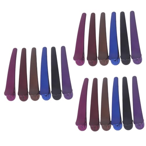 VALICLUD 36 Stk Haar Klammern Haarspangen Haarklammer hair clip haarklemmen haar spangenklammer Alligator-Curl-Clips feiner Kamm für Hunde Damen Haarnadel Entenschnabel Sprühfarbe Fräulein von VALICLUD