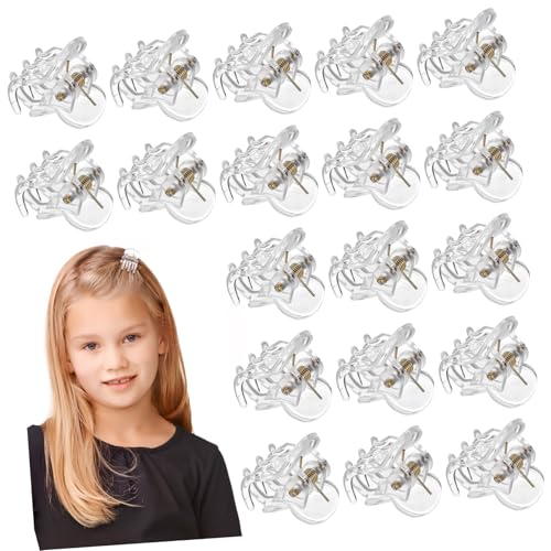 VALICLUD 36 Stück Teiliges Mini Haarklammern Transparent Kleine Haarklammern für Frauen und Mädchen für Dickes Haar Strapazierfähige Haarspangen für Alltag und Party von VALICLUD