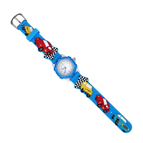 VALICLUD 3D-kinderuhr Cartoon Auto Design Armbanduhr Für Jungen Und Mädchen Langlebiges Material Leichtes Design Für Kinder von VALICLUD