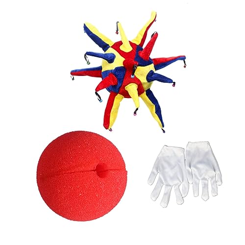 VALICLUD 3Er-Set Clown-Anzug digitales Zirkuskostüm Piratenhut faschingskostüme karnevalskostüme clown costume clownnase clownsnasen karnevalskleidung Clownhut Cosplay-Partykleid von VALICLUD
