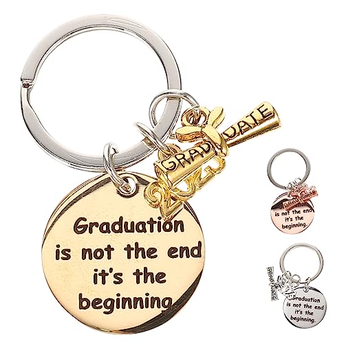 VALICLUD Schlüsselanhänger Zum Schulabschluss 3-teiliges Schlüsselanhänger-Set Aus Edelstahl Elegantes Als Zum Schulabschluss von VALICLUD