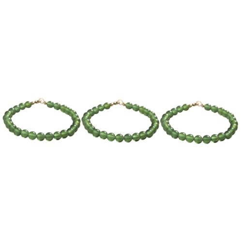 VALICLUD 3St Armband Women's bracelet Beaded bracelet Schmuck Armbänder Geschenk für Teenager-Mädchen Perlen Freundschaftsarmbänder grüner Schmuck Bettelarmbänder für Damen Charme Zubehör von VALICLUD