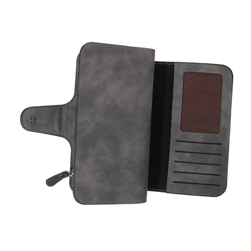 VALICLUD 3St Geldbörse mit Reißverschluss Trendige Geldbörsen Clutch-Geldbörse für Frauen Tragetasche damengeldbörse damenbörse Brieftasche mit Schnappverschluss Damen Lange Geldbörse Grey von VALICLUD