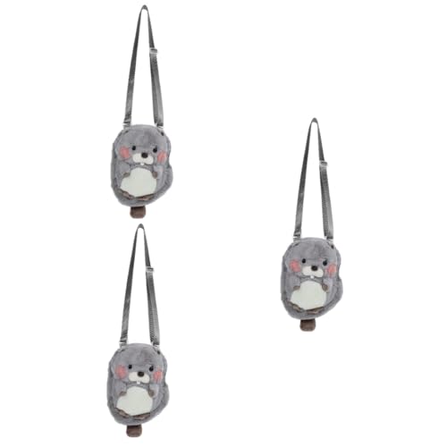 VALICLUD 3st Hamster Rucksack Plüsch-Tier-umhängetasche Plüsch-Crossbody-geldbörse Plüschtier-umhängetasche Plüsch-Mini-geldbörse Plüschige Umhängetasche Rucksacktasche Mädchen Kleine von VALICLUD