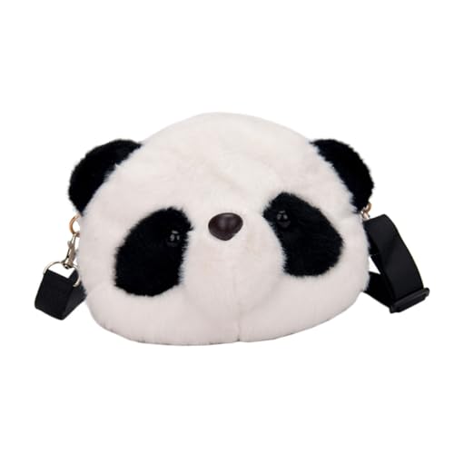 VALICLUD 3st Panda-umhängetasche Kinder Rucksack Geldbörse Kleine Mini-geldbörse Schultertasche Umhängetasche Mädchen Frauen Handy Umhängetasche Karikatur Plüschtasche Damen Pp Baumwolle von VALICLUD