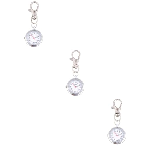 VALICLUD 3St Quarz-Taschenuhr Ansteck-Quarzuhr Herren-Digitaluhr Ansteckuhr Schlüsselanhänger kinderuhren für Männer Damenuhren Klassische Taschenuhr Uhr mit Schlüsselschließe von VALICLUD