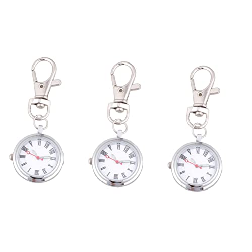 VALICLUD 3stücke Große Ziffern Quarz Taschenuhr Mit Schlüsselanhänger Für Männer Und Frauen Tragbar Klassisches Design Leuchtende Zeiger Für Ärzte Und von VALICLUD