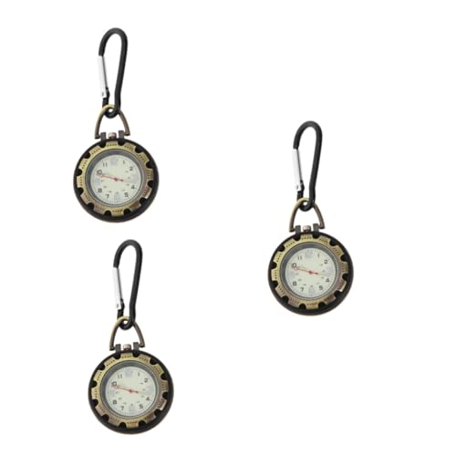 VALICLUD 3st Schlüsselanhänger Fluoreszenzuhr Ansteckuhr Clip-Uhr Taschenuhr Multifunktion Uhrkette von VALICLUD