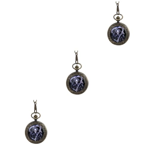 VALICLUD Taschenuhr Mit Kette Herren Herren Taschenuhren Retro 3st Taschenuhr Digital Vintage Kettenuhr Antiquität Fob Groß Dicke Kette Geist Fräulein Quarz von VALICLUD