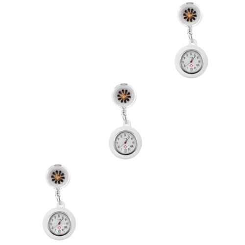 VALICLUD 3stücke Schwesternuhr Clip Präzise Uhr Mit Großen Arabischen Ziffern Leicht Und Tragbar Für Pflegeberufe Für Ärzte Pflegekräfte Und Studenten Batteriebetrieben Langlebig Und von VALICLUD