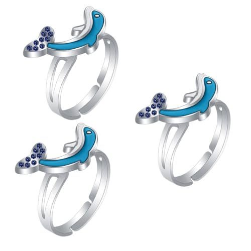 VALICLUD 3St Thermochromer Zappelring Spinnerring zappeln Umarmungsring kinderringe schellenkranz aura Unisex-Stimmungsring Temperaturänderungsring für Legierung von VALICLUD