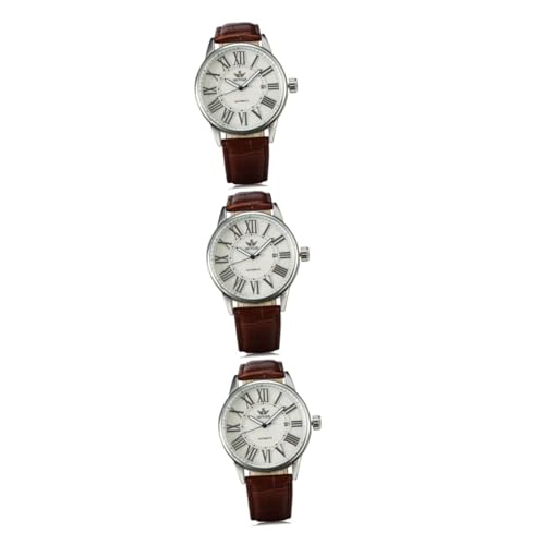 VALICLUD 3st Mechanische Automatische Armbanduhr Uhren Für Männer Automatikuhr Mechanische Armbanduhr Automatische Armbanduhren Für Herren Herrenuhr Kalender Mann Weiß von VALICLUD