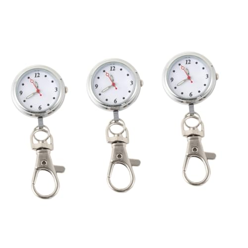 VALICLUD 3stücke Schlüsselanhänger Taschenuhr Mit Großen Ziffern Klassische Quarz Uhr Für Junge Mädchen Männer Und Luminous Zeitzeiger Tragbar Und Leicht Ablesbar Perfektes Für von VALICLUD