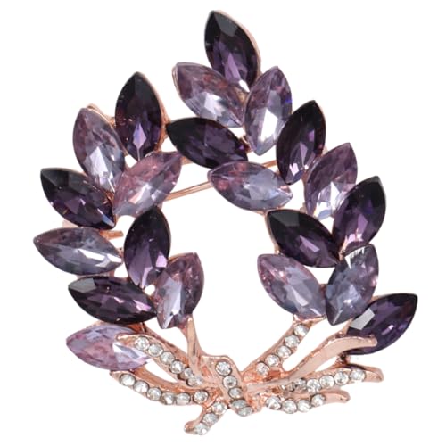 3St kreative Brustnadeln Wäscheklammern Elegante Brosche Strass-Brustnadel jahrestag funky broschen für kleidung Glas Brosche Frauen Brosche Mode Stift Bauhinia Fräulein Violett von VALICLUD