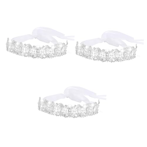 VALICLUD 3St Kopfschmuck für Frauen hochzeit kopfschmuck Kopfbedeckungen für Damen hochzeitshaar schmuck wedding hair accessories haarschmuck Tiara kreative Kopfbedeckungen Hochzeitskleid von VALICLUD