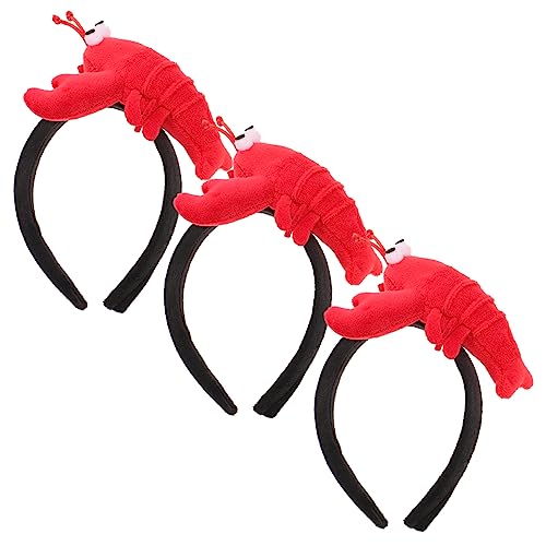 VALICLUD 3Stücke Cartoon Haarreif mit Niedlichem Krustentier Design Festlicher Kopfschmuck für Partys aus Weichem Sicherem Material für Fotografie und Besondere Anlässe von VALICLUD