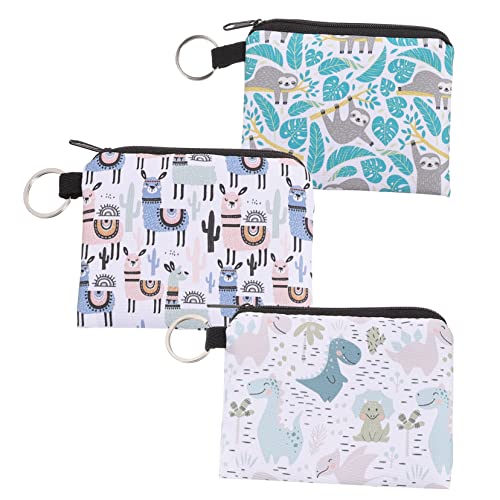 VALICLUD 3 Stück Kosmetiktaschen Damen Kulturbeutel mit Zartem Druck Kompakt Tragbar für Toilettenartikel und Kosmetik für Reisen und Alltag mit Fächern zur Aufbewahrung von VALICLUD