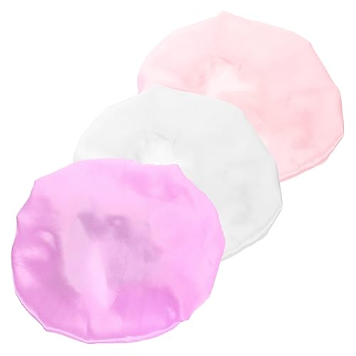 VALICLUD 3stücke Junge Mädchen Turban Duschhaube Wiederverwendbare Badekappe Für Junge Mädchen Elastische Schlafmütze Für Bequemes Schlafen Und von VALICLUD