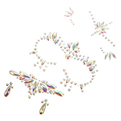 VALICLUD 3blätter The-dark Gesicht Edelsteine Aufkleber Für Karneval Halloween Kostümfeste Fluoreszierende Strasssteine Für Gesichtsschmuck Und Kreative Make-up-styles von VALICLUD