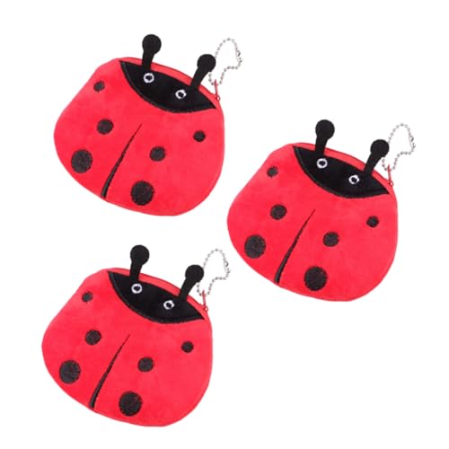 VALICLUD 3stücke Münzbeutel Klein Aus Plüsch Wechseltasche Mit Reißverschluss Tragbar Für Münzen Kleingeld Schlüssel Passt in Handtasche Und Rucksack Für Schule Einkaufen Und Reisen von VALICLUD