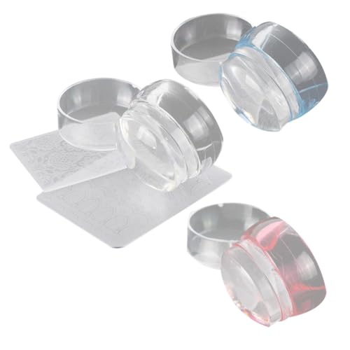 VALICLUD 3sätze Nagelstempel Nagelstempelplatte Mit Schaber Nail Art Stempel Aus Hochwertigem Material Handlich Für Zuhause Und Salon von VALICLUD