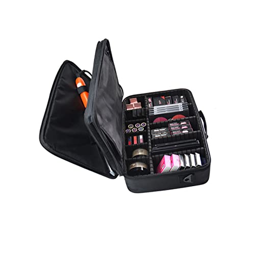 VALICLUD 3schicht Große Reise-Kosmetiktasche Mit Verstellbarem Schultergurt Für Make-up-Pinsel-Set Haarstyling Nagel Und Schönheitswerkzeug Organizer-Tasche Für Professionelle Nutzung von VALICLUD