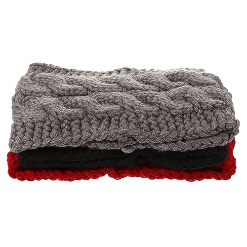 VALICLUD 3stücke Damen Strick-stirnbänder Warmhaltende Ohrwärmer Bequeme Haarschmuck Für Winter Und Stylish Für Kälte Und Windschutz von VALICLUD
