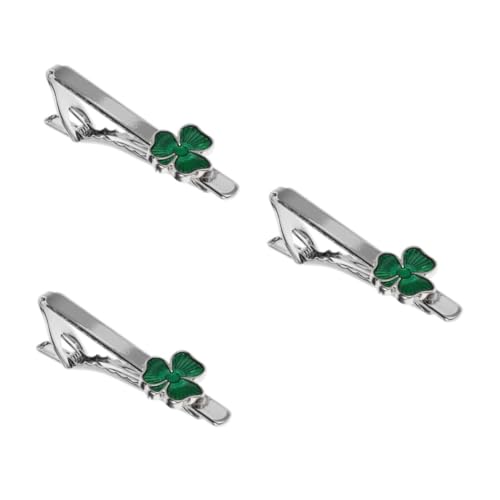 VALICLUD 3st Kleeblatt-krawattenklammer Krawattenhalter Krawattennadel Krawattenklammern Kleeblatt-stifte Anzug Accessoires Männer Krawattenstange Legierung von VALICLUD