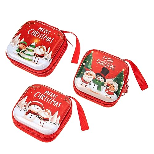 VALICLUD 3stücke Geldbörse Für Weihnachten Zipper Aufbewahrungstaschen Für Süßigkeiten Münzen Und Kopfhörer Geschenkidee Für Erwachsene von VALICLUD