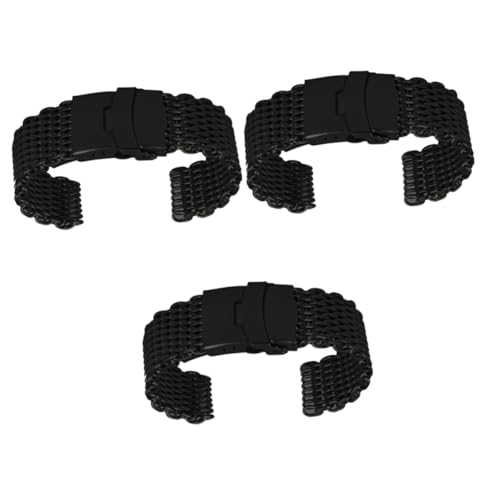 VALICLUD 3st Webgürtel Für Herren Mit Metallschnalle 20 Mm Uhrenarmband Aus Metall Red Ribbon Week Armbänder in Loser Schüttung Mesh-armband Herrenuhrenarmbänder Mesh-gürtel Weben Mann von VALICLUD