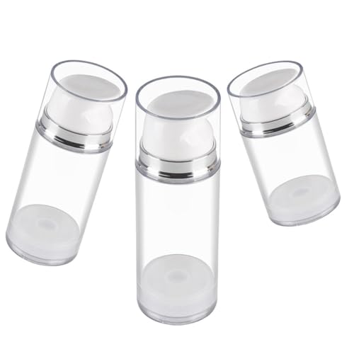 VALICLUD 3stücke Airless-pumpflasche Aus Abs-material Nachfüllbar Und Kompakt Für Reisen Als Behälter Für Gesichtscreme Handcreme Und Shampoo Praktisch Und Langlebig von VALICLUD