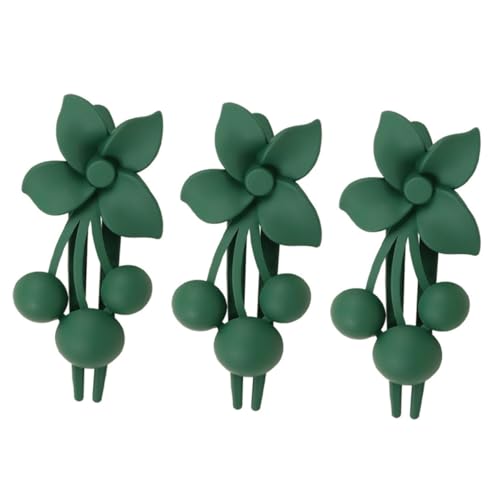 VALICLUD 3stücke Blumen Haarspangen Für Frauen Haarklammern in Dunkelgrün Rutschfeste Französische Krallenclips Für Dünnes Haar Haaraccessoire Für Hochzeiten Und Feiern von VALICLUD