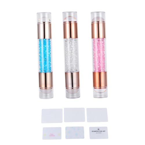 VALICLUD 3stücke Doppel Kopf Nail Art Stempel Acryl Diy Nagel Stamping Werkzeug Für Maniküre Zuhause Gebrauch Mit Schablonen Und Reinigungstools von VALICLUD