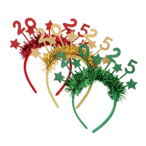VALICLUD 3stücke Funkelnde Neujahrs-stirnbänder Für Frauen Und Mädchen Glitzernde Krone Mit Pailletten Für Festliche Feiern Und Abschlussfeiern von VALICLUD