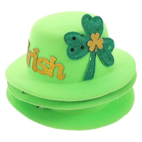 VALICLUD 3stücke Teiliges Glitzer-haarspangen Für Frauen Und Mädchen Irische Hut-form Für Patrick Day Und Festliche Partys Fluoreszierendes Haaraccessoires Für Feiertagsfeiern von VALICLUD