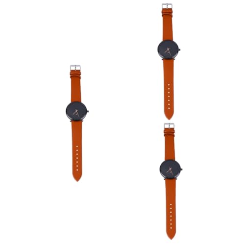 VALICLUD 3stücke Herren wasserdichte Luminous Uhr Elegante Quarzuhr Mit Braunem Armband Minimalistisches Design Für An Ehemann Oder Vater Stilvoll Für Jeden Anlass von VALICLUD