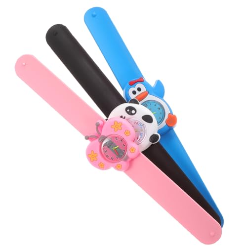 VALICLUD 3stücke Kinderuhr Cartoon Handgelenk Uhr Klopfte Uhr Muster Und Silikonarmband Für Studenten Und Junge Mädchen von VALICLUD