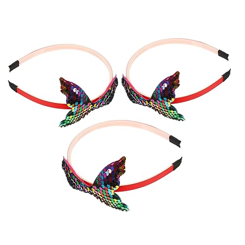 VALICLUD 3stücke Mädchen Haarband Mit Glitzer Meerjungfrau Haarschmuck Für Geburtstagsfeiern Hochzeiten Und Besondere Anlässe Leicht Und Bequem Für Kleine Damen von VALICLUD