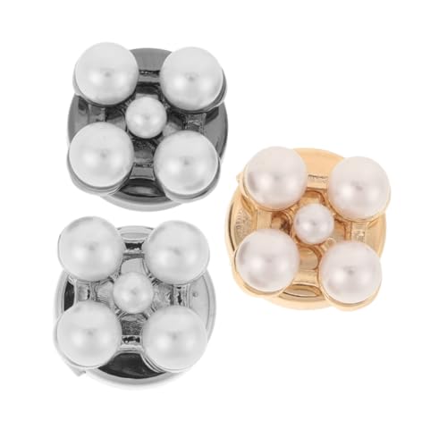 VALICLUD 3stücke Manschettenknöpfe Mit Antiken Perlen Hemdärmelknöpfe Aus Legierung Mit Blumenmuster Schalclips Für Damen Krawattenklammern Klassische Smokingnieten Accessoires Für von VALICLUD