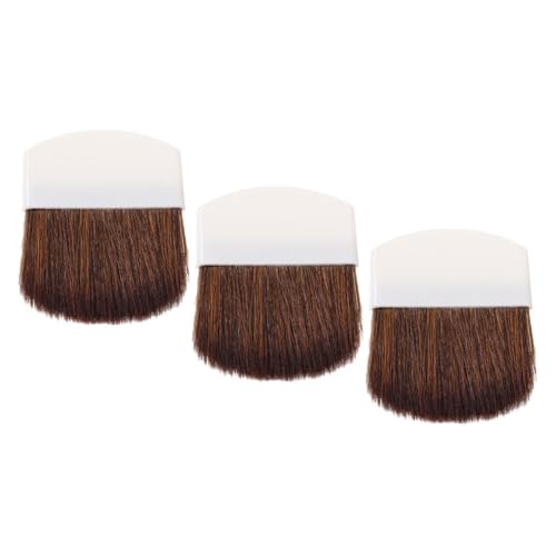 VALICLUD 3stücke Mini Make-up Pinsel Halbrunde Flache Puderpinsel Für Flüssig Puder-make-up Tragbare Kosmetikbürsten Für Frauen Und Mädchen Für Reisen Und Unterwegs von VALICLUD