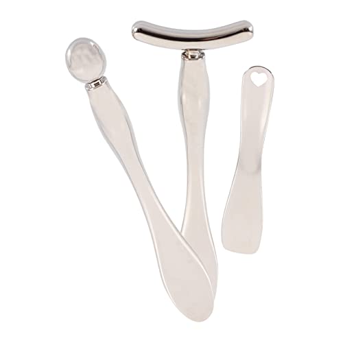 VALICLUD 3stücke Multifunktions Augen Massage Löffel Metall Kosmetik Creme Scoop Gesicht Massage Sticks von VALICLUD
