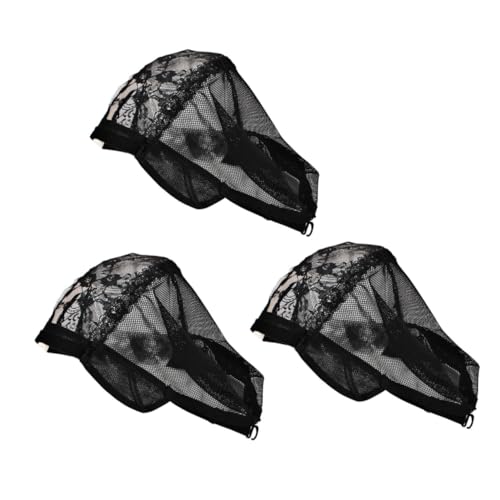 VALICLUD 3stücke Perückenkappe Aus Mesh Elastische Perückenkappen Kopfbedeckung Für Perücken Geeignet Für Halloweenkostüme Bühnenstücke Und Partys von VALICLUD