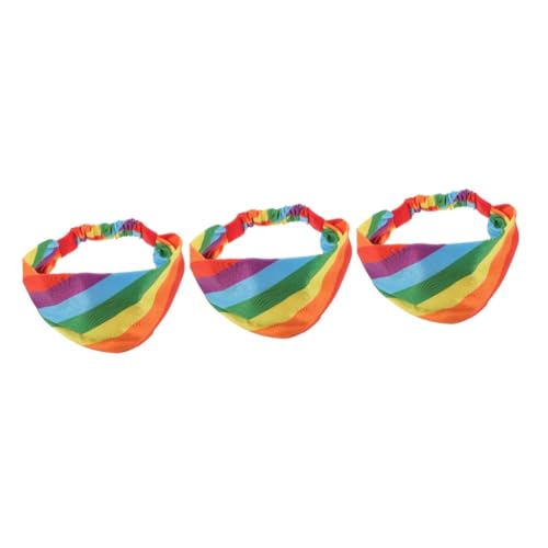 VALICLUD 3stücke Regenbogen Elastisches Sport Stirnband Schweißabsorbierendes Yoga Haarband Für Herren Und Damen Für Fitness Laufen Und Workout Buntes Design Für Mehr Stil von VALICLUD