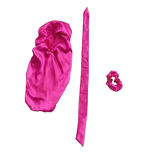 VALICLUD 3stücke Satin Bonnet Schlafhaube Mit Elastischem Band Schlafkopfbedeckung Für Nachtschlafen Satinhaube Für Frauen Schlafmütze Für Zöpfe Und Dreadlocks von VALICLUD