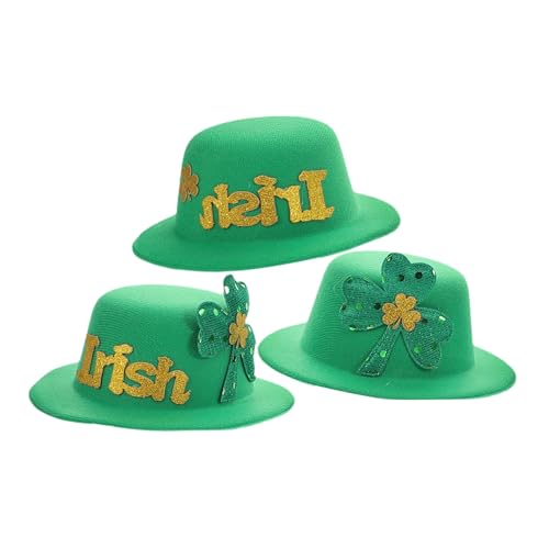 VALICLUD 3stücke Shamrock Mini-hut Haarspangen Für Patrick's Day Festliche Haaraccessoires Für Frauen Und Mädchen Grüne Kostümverkleidung Zum Feiern Und Ausdrücken Des von VALICLUD